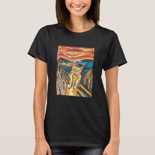 T-shirt Le Cat de Cri Parody Funny Chat Parody Art Peintur