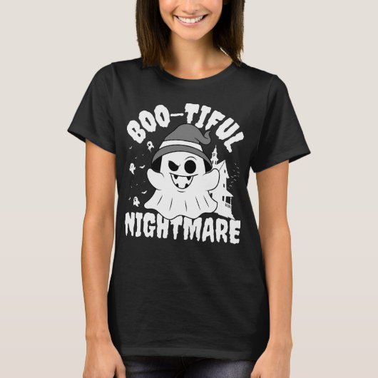T-shirt Le cauchemar d'Halloween fantôme (Devant)