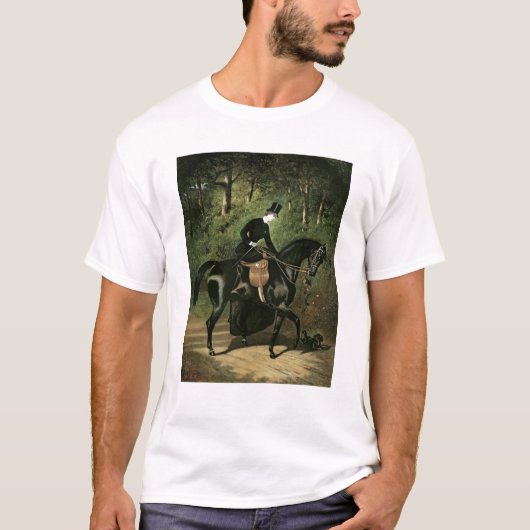 T-shirt Le cavalier Kipler sur sa jument noire (Devant)
