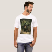 T-shirt Le cavalier Kipler sur sa jument noire (Devant entier)