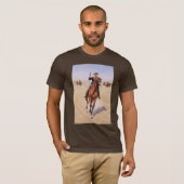 T-shirt Le cavalier par Frederic Remington (Devant entier)