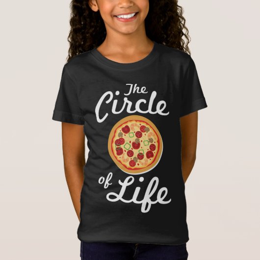 T-Shirt Le Cercle De Vie Drôle Alimentation De Pizza Lover (Devant)