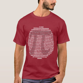 T-shirt Le cercle pi numérote la pièce en t