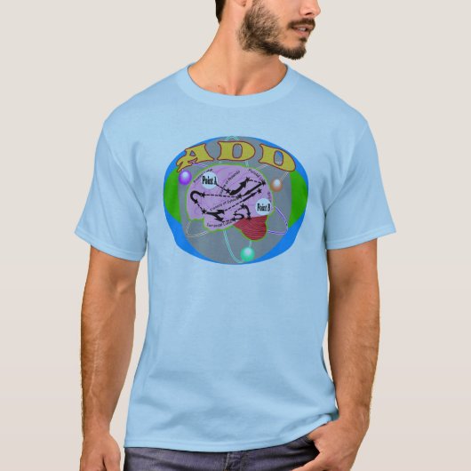 T-shirt Le cerveau avec S'AJOUTENT (Devant)