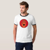 T-shirt Le cessez-le-feu maintenant main la conception gra (Devant entier)