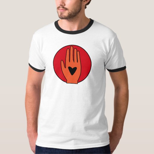 T-shirt Le cessez-le-feu maintenant main la conception gra (Devant)