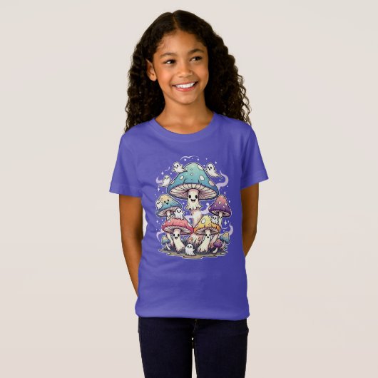 T-Shirt Le Champion De Champignons Whimsical Ghosts Illust (Devant entier)