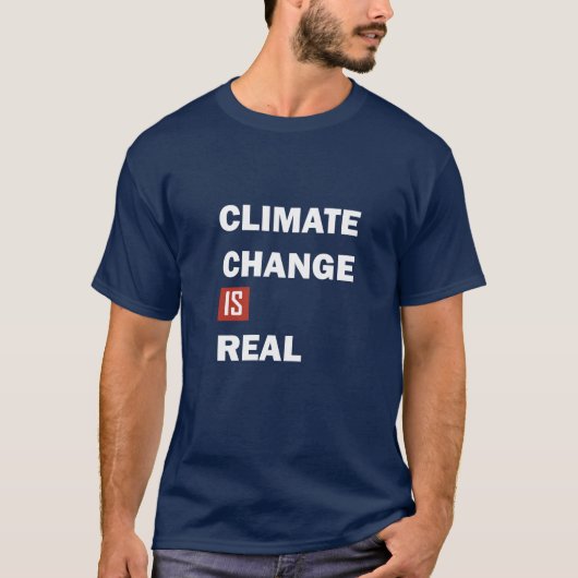 T-shirt Le changement climatique est une réelle conscience (Devant)