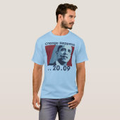 T-shirt le changement d'obama se produit (Devant entier)