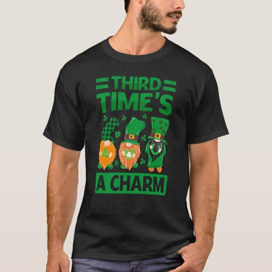T-shirt Le charme de la troisième fois St Patrick's Day Ir (Devant)