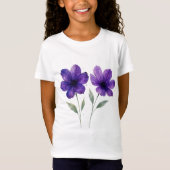 T-Shirt Le charme des fleurs violettes (Devant)