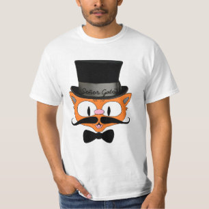 T-shirt Le Chat À Moustache Señor Gato™ Avec Le Chapeau Ha