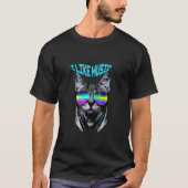 T-shirt Le chat aime les chansons (Devant)