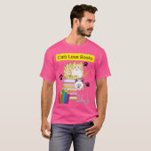 T-shirt Le chat aime les livres (Devant entier)