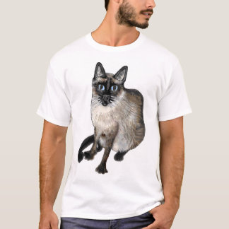 T-shirt Le chat asiatique avec "J'aime les chats !"