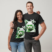 T-shirt Le chat aux yeux verts (Unisexe)