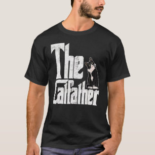 T-shirt Le Chat Catfather Père Mafia Whiskers Homme papa