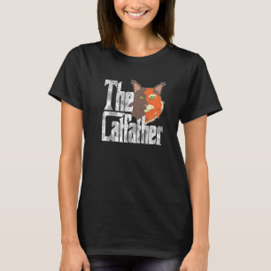 T-shirt Le Chat Catfather Père Mafia Whiskers Homme papa