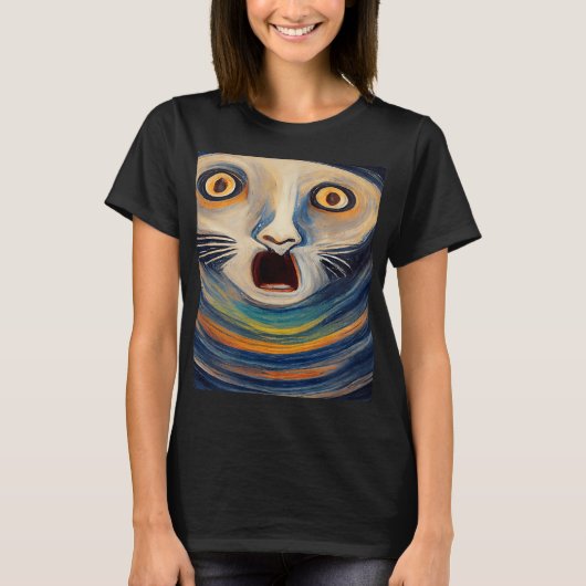 T-shirt Le chat de cri version Cute Cat 1 (Devant)