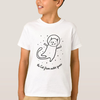 T-shirt Le Chat De L'Espace Amusant Kitty Astronaute
