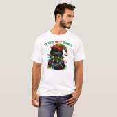 T-shirt Le Chat De Noël Est Ce Jolly Assez Drôle (Devant entier)