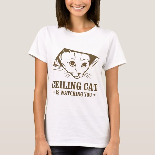 T-shirt Le chat de plafond vous observe (Devant)