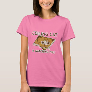 T-shirt Le chat de plafond vous observe !