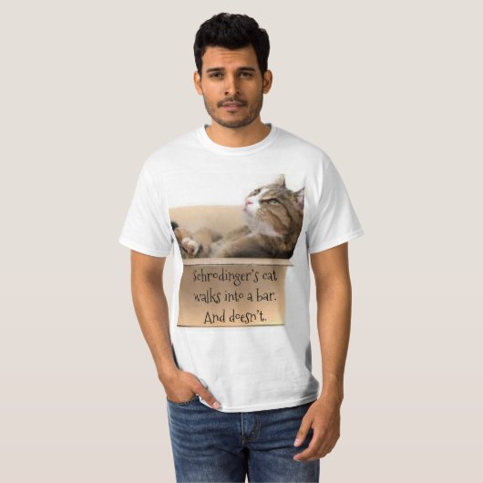 T-shirt Le chat de Schrodinger (Devant entier)