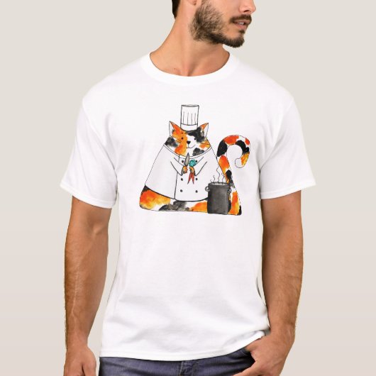 T-shirt Le chat de souffle de chef (Devant)