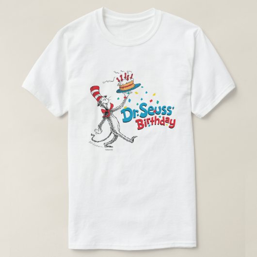 T-shirt Le Chat en Casquette| Anniversaire du Dr Seuss (Design devant)