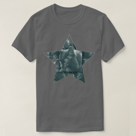 T-shirt Le chat est la seule étoile (Design devant)