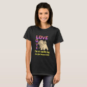 T-shirt Le chat et le chien leçon d'amour (Devant entier)