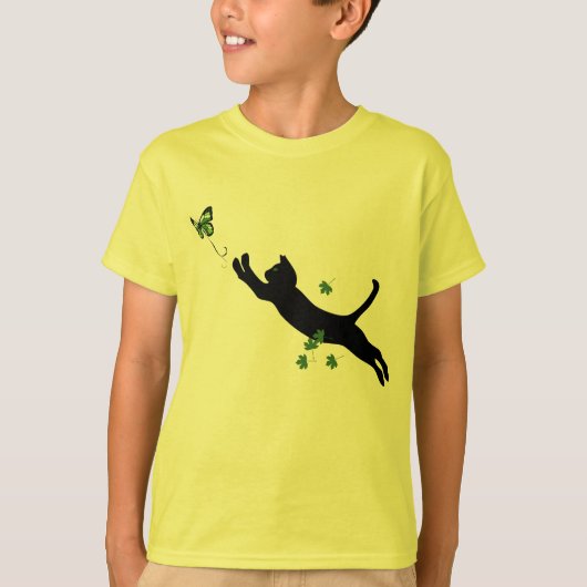 T-shirt Le chat et le papillon (Devant)