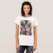 T-shirt Le chat lèche (Devant entier)