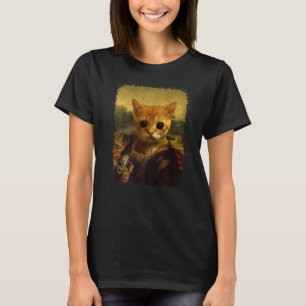 T-shirt le chat Meme historique drôle Mignon Chat avec pis