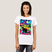 T-shirt Le chat noir 3 (Devant entier)