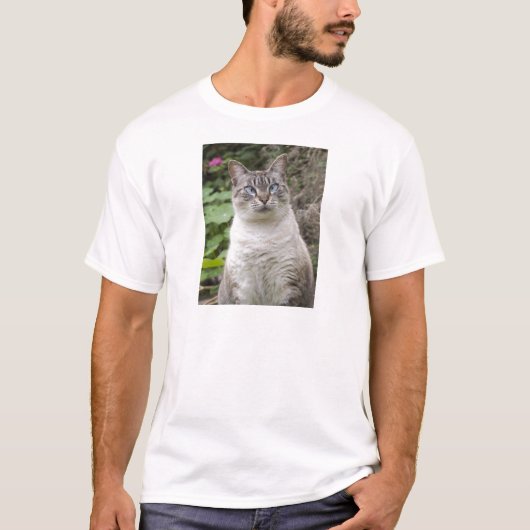 T-shirt Le chat observé par croix (Devant)