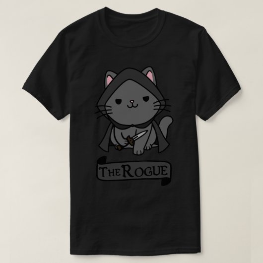 T-shirt Le chat Rogue DnD (Design devant)