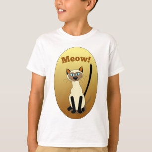 T-shirt Le chat siamois badine la chemise