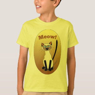 T-shirt Le chat siamois badine la chemise