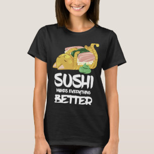 T-shirt Le Chat Sushi Rend Tout Mieux La Restauration Japo