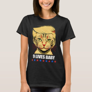 T-shirt Le Chat Trump 9 Vit Baby Kamala Harris Pour Le Pré