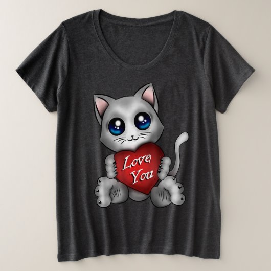 T-shirt Le chaton t'aime (Design devant)