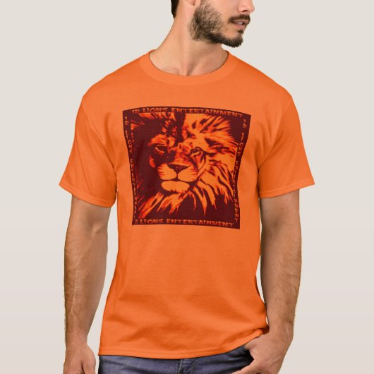 T-shirt Le chef du lion - orange (Devant)