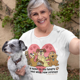 T-shirt Le Chemin Vers Mon Chien Du Coeur