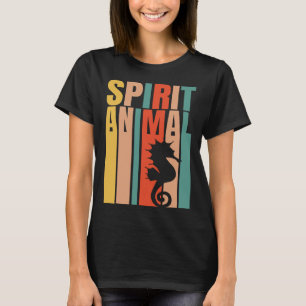 T-shirt Le Cheval De Mer Est Mon Esprit Animal Retro
