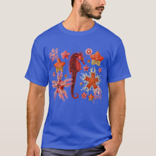 T-SHIRT LE CHEVAL DE MER ROUGE ET LES SAISTAIRES EN AQUA B