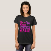 T-shirt Le Cheval Me Maintient Stable (Devant entier)