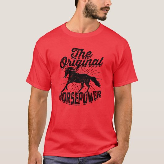 T-shirt Le cheval original (Devant)