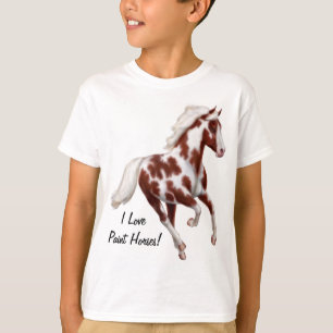 T-shirt Le cheval personnalisable de peinture d'Overo